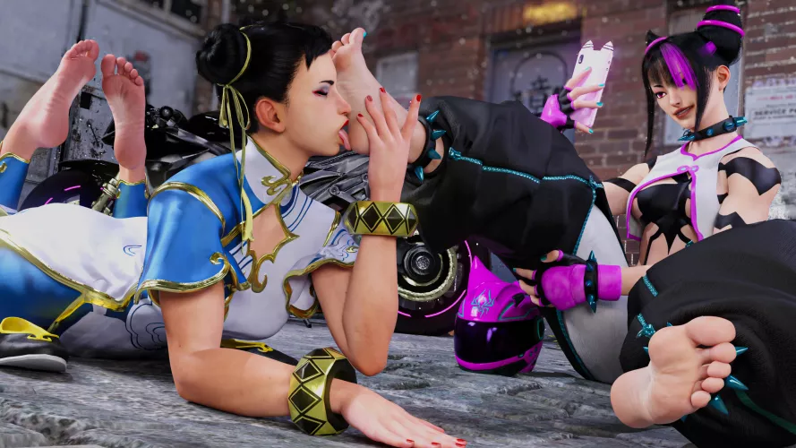 Juri and Chun Li (Street Fighter 6) [Artist: 2T] by ComaOfSouls