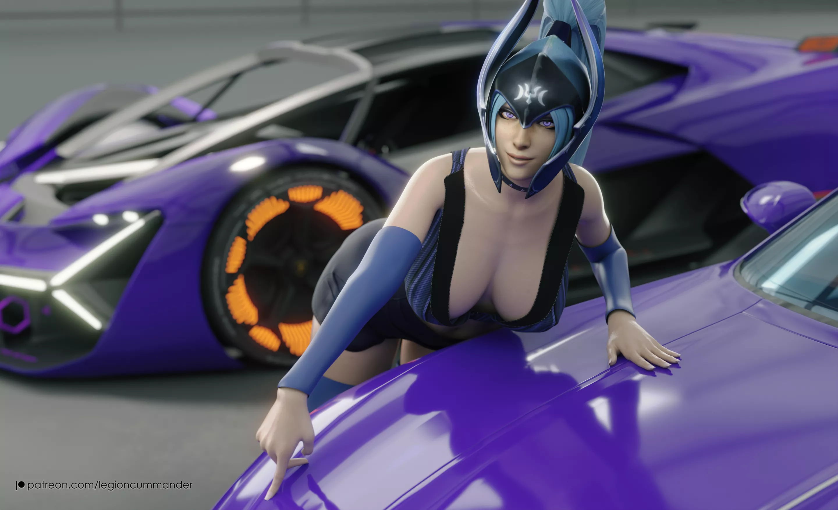 Luna loves cars ;) [Dota 2] (legioncummander) posted by legion_cum_mander
