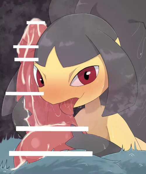 Mawile having a delicious treat! [M/F] (Mawile / Lucario) by CuriousMawile
