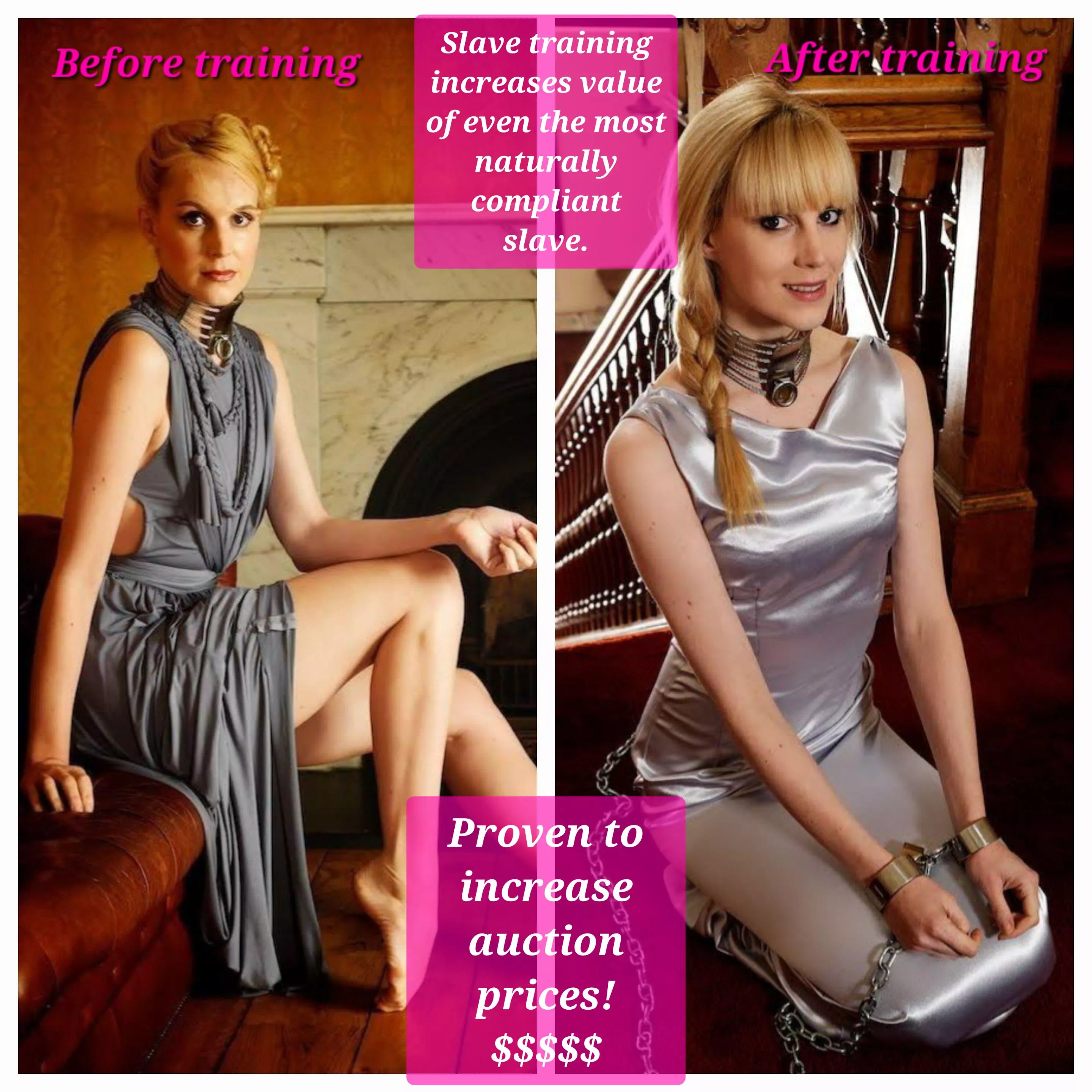 Slave training - before & after posted by PokerPlayer23