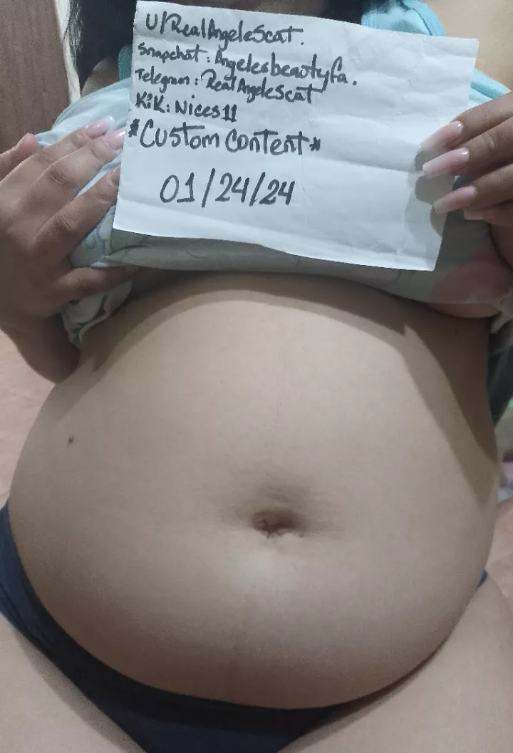 A big belly, Several weeks (f)26 posted by RealAngeleScat