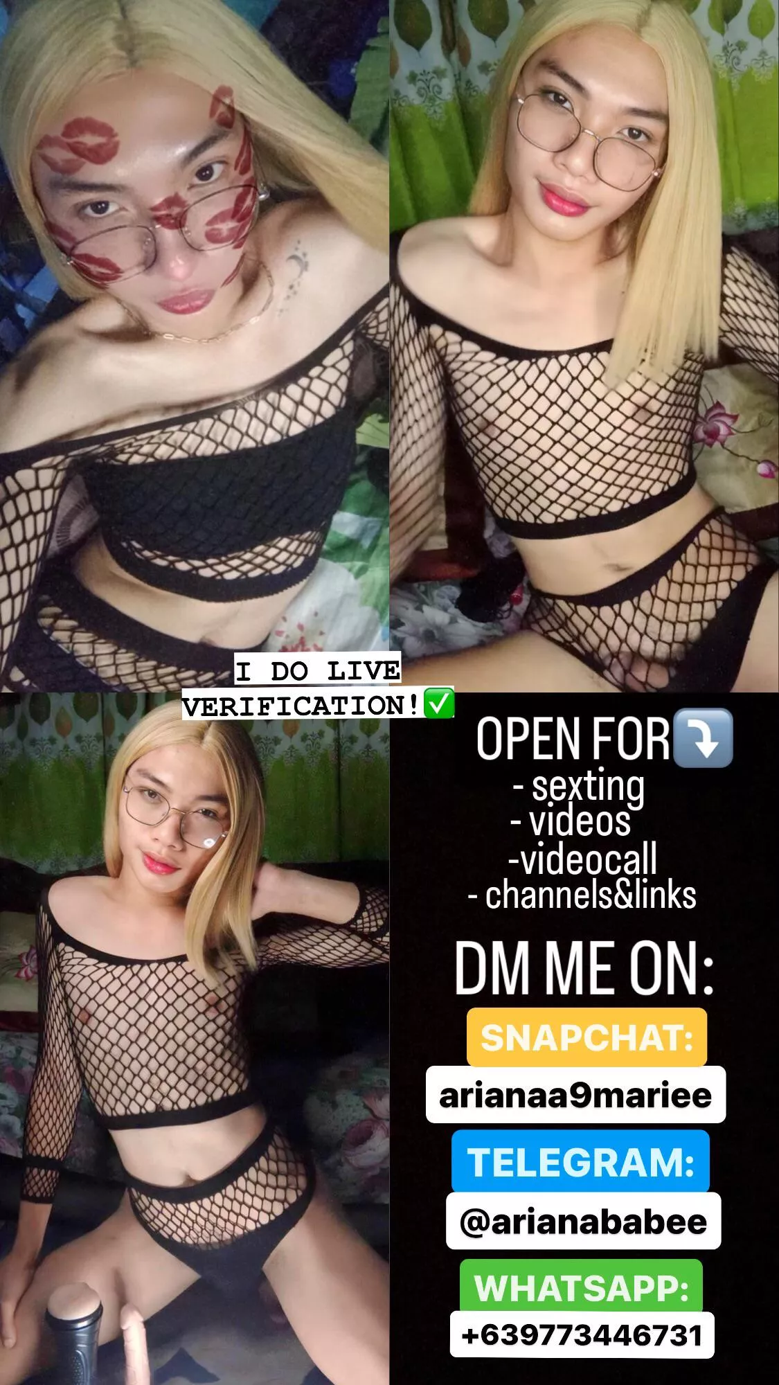 asian sissy, down for sexting, videocall and hot videos🔥 posted by arianaa_babee