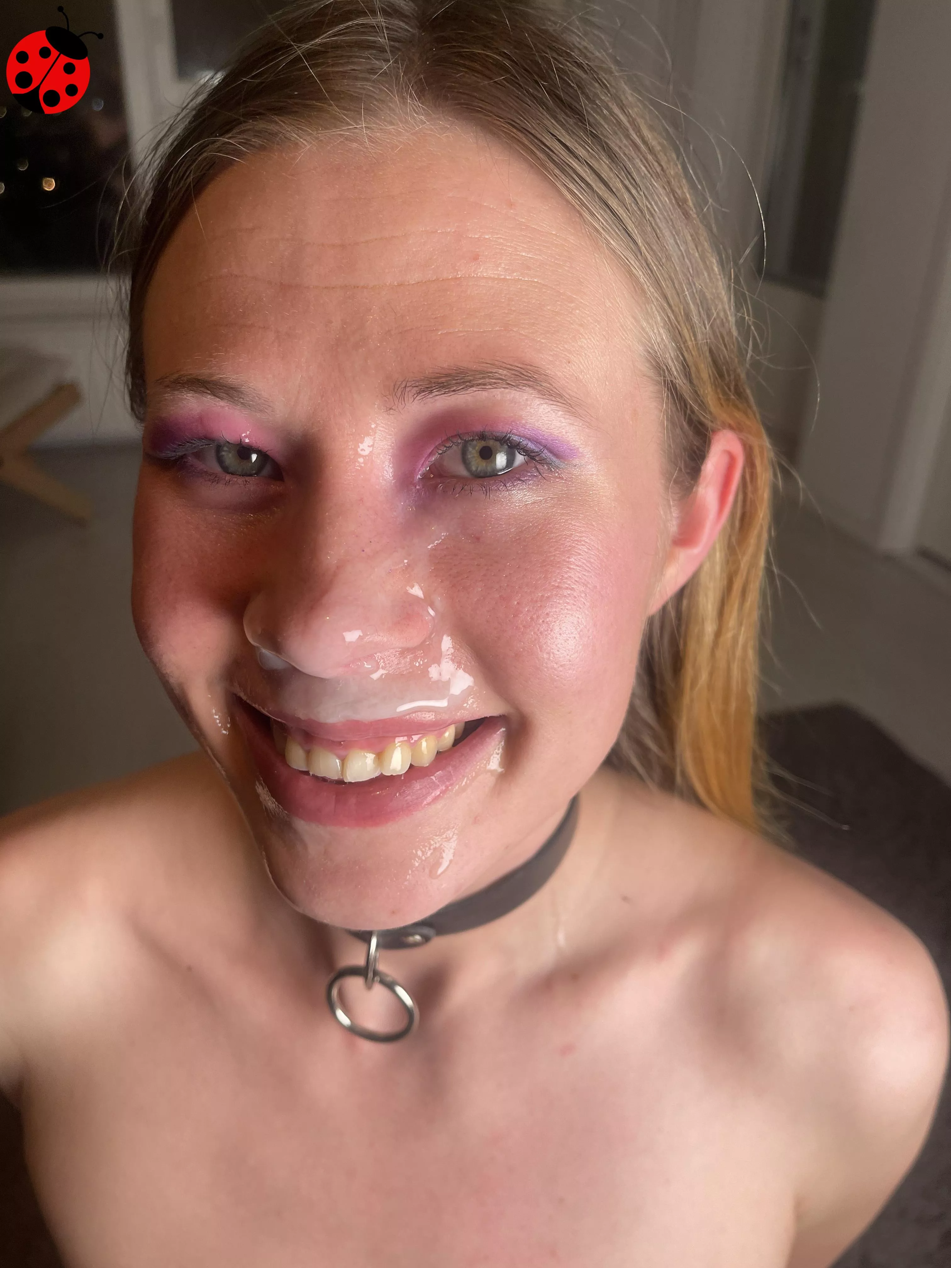 Collared and face covered in cum is so hot posted by EmilyTheLadybug