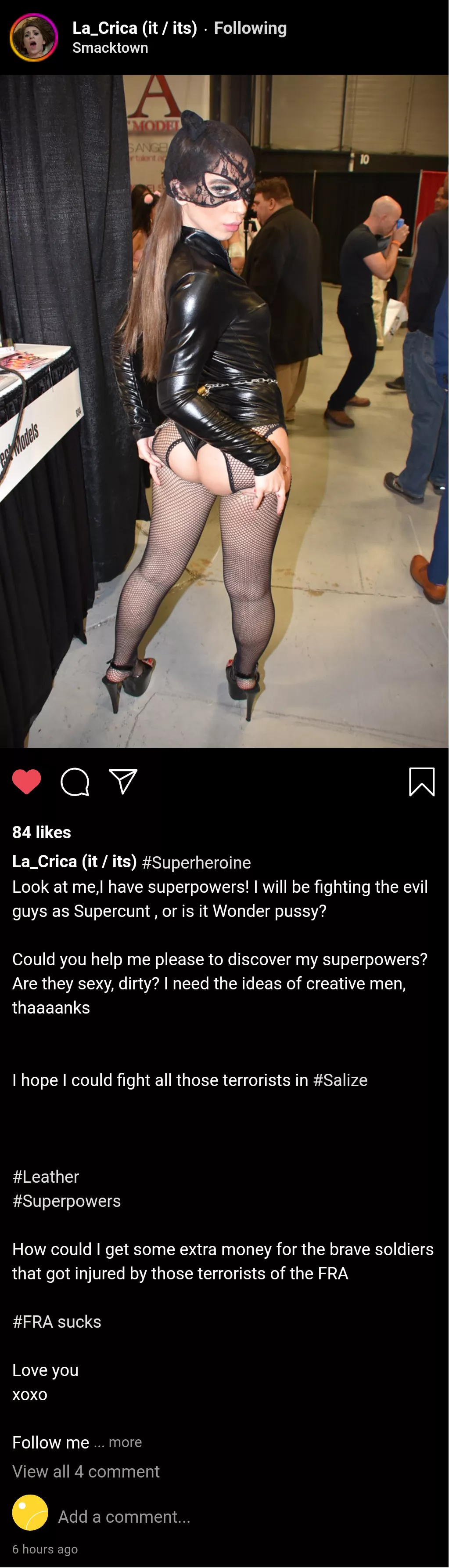 (cuntagram) - @la_crica - Supercunt posted by Alakabazan