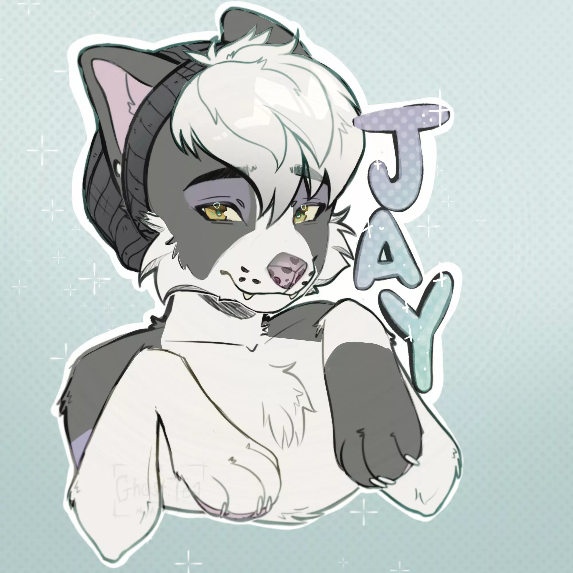 Digital version of a badge i finished 🩵 posted by EchOsWxrld