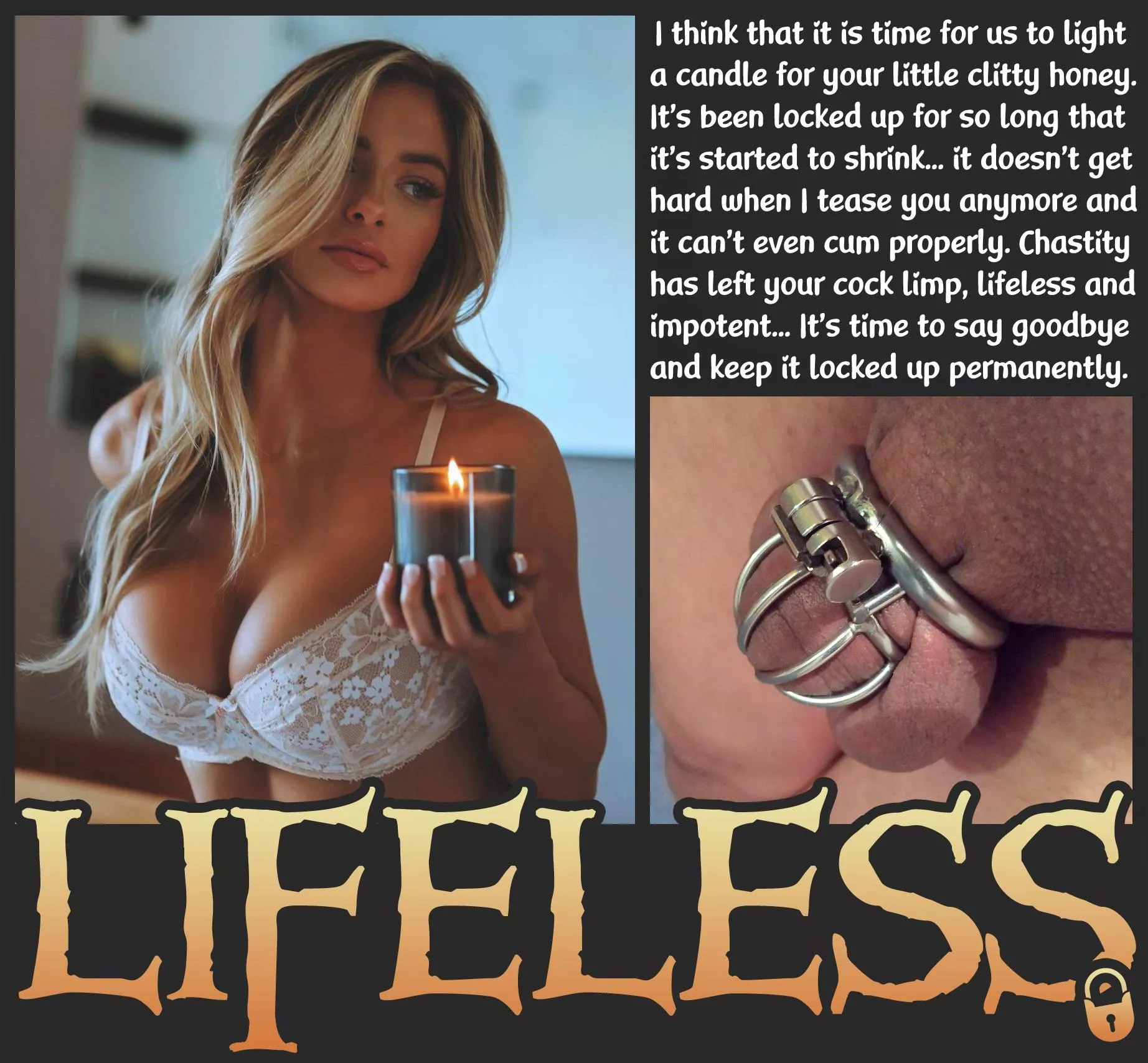 LIFELESS [chastity] [femdom] [denial] posted by Teas_Denial