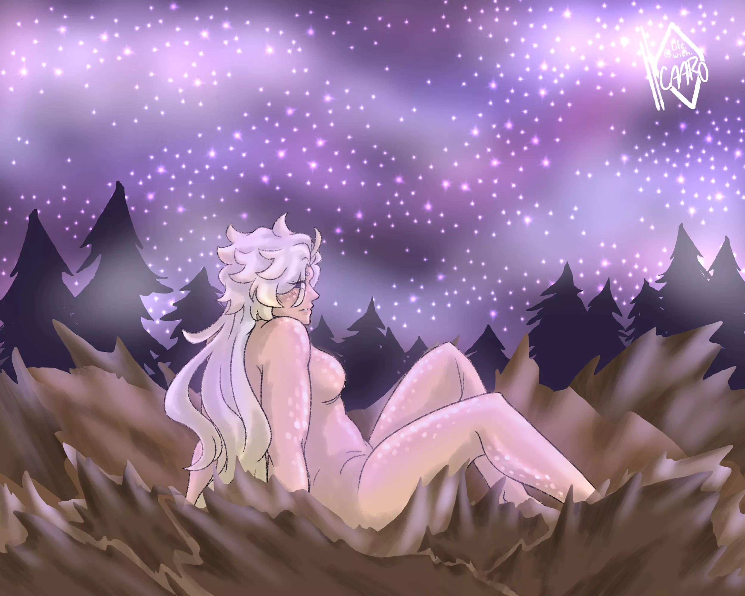 My Starborn Paladin after arriving on the planet [Artwork by me] posted by caaro_chan