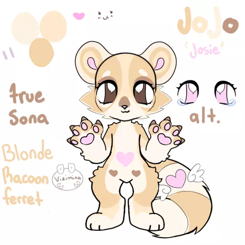 My truesona is a blonde raccoon ferret, what’s yours? ( ̳• ·̫ • ̳) by Blonde_sugar_sweets