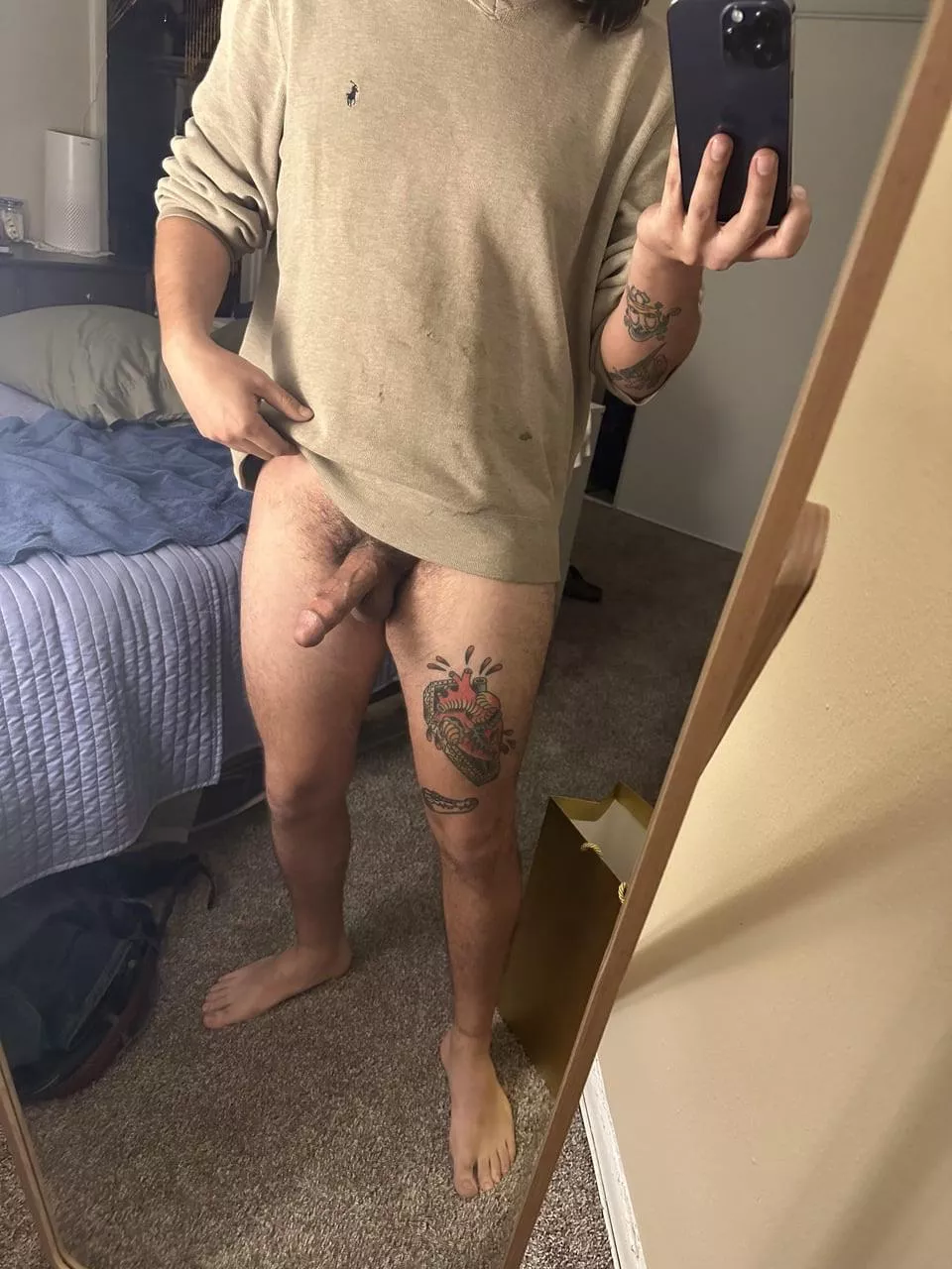 Not super tatted up, I’ve been told my thigh tattoo is my best one posted by Collector-Of-Porn