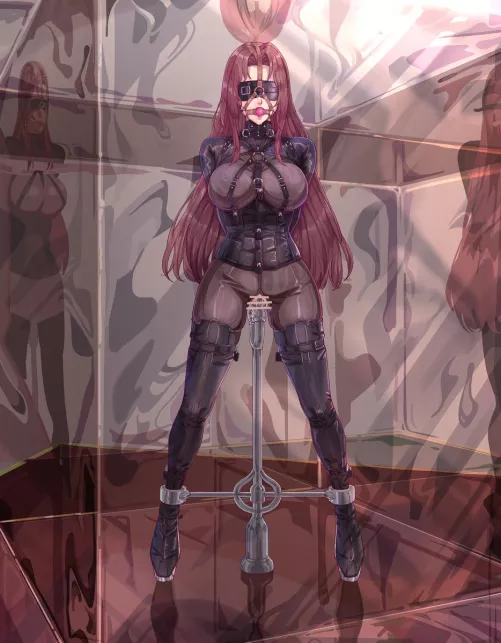 She is put in a mirrored room so that when the blindfold she is taken off she can see the distress in her own eyes by SuitableAd1286