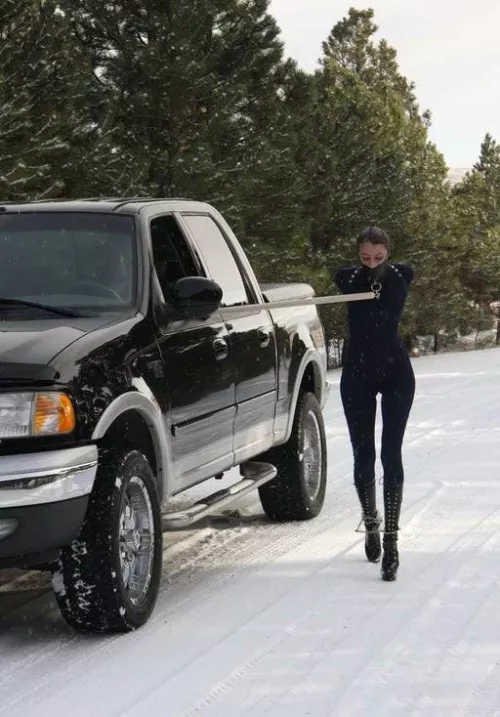 Taking her for a brisk walk while staying comfortable by jgoja