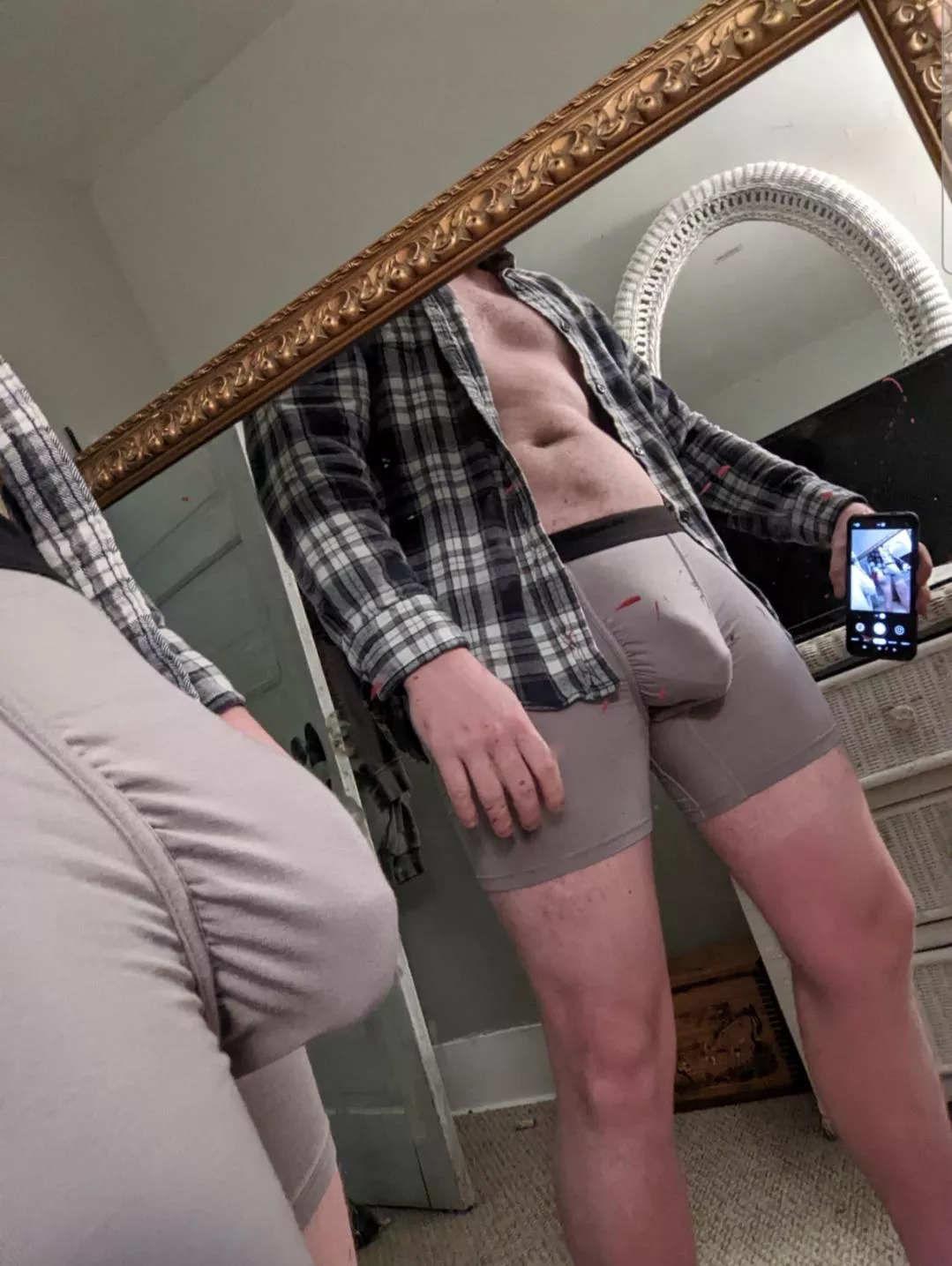 Trying on the new underwear posted by zezima90
