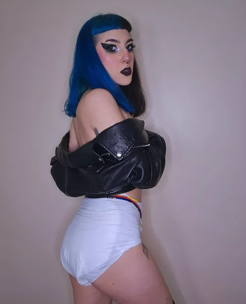 Your fav goth diaper slut now available in blue!! by deathcorediva