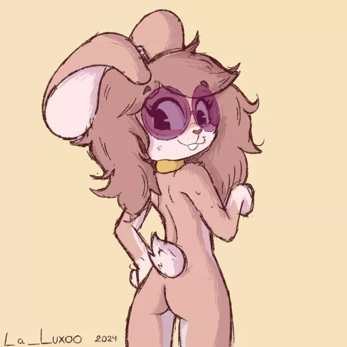 [F] Cute sexy bunny... 🍑(art by me: La_Luxoo) by Louihewe
