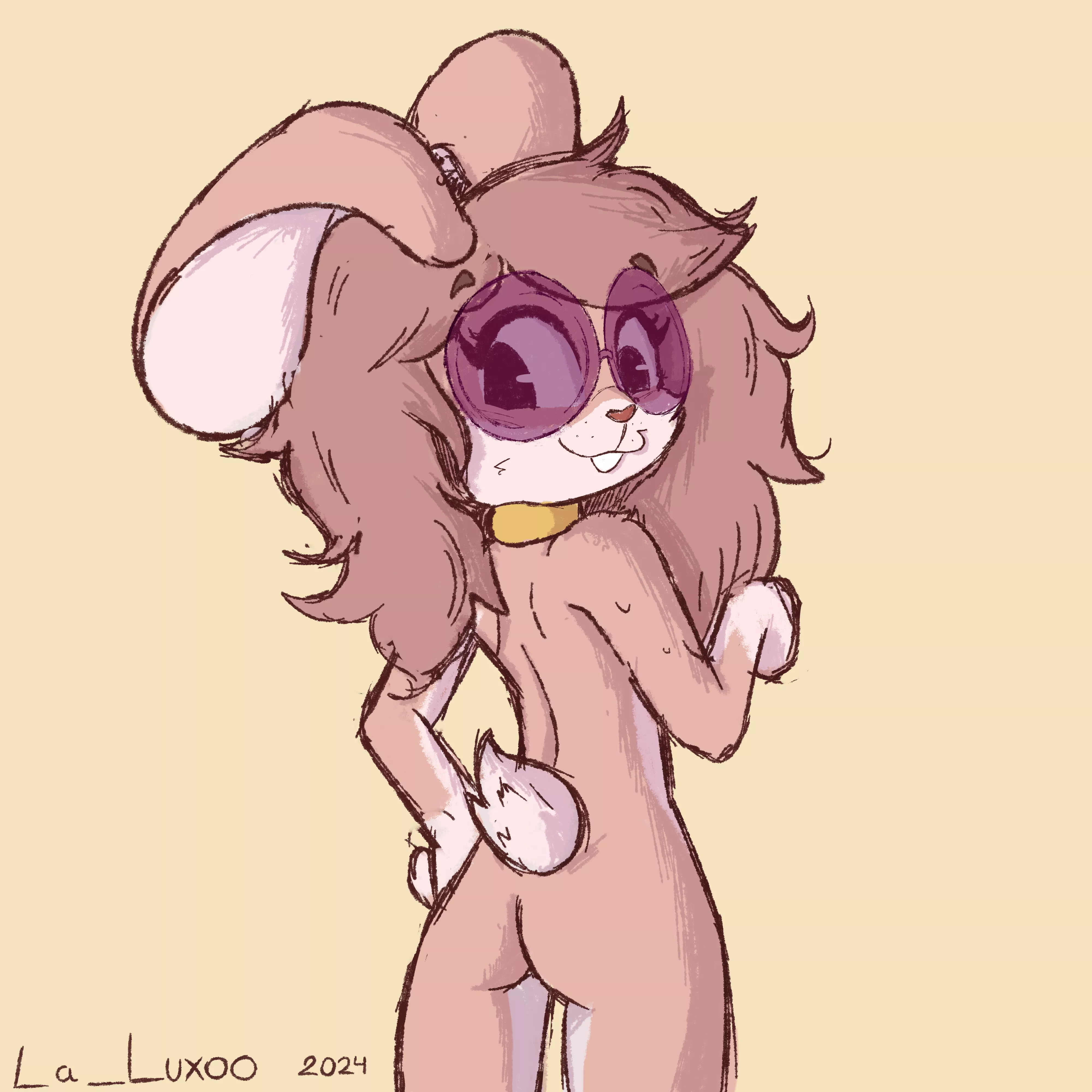 [F] Cute sexy bunny... 🍑(art by me: La_Luxoo) posted by Louihewe