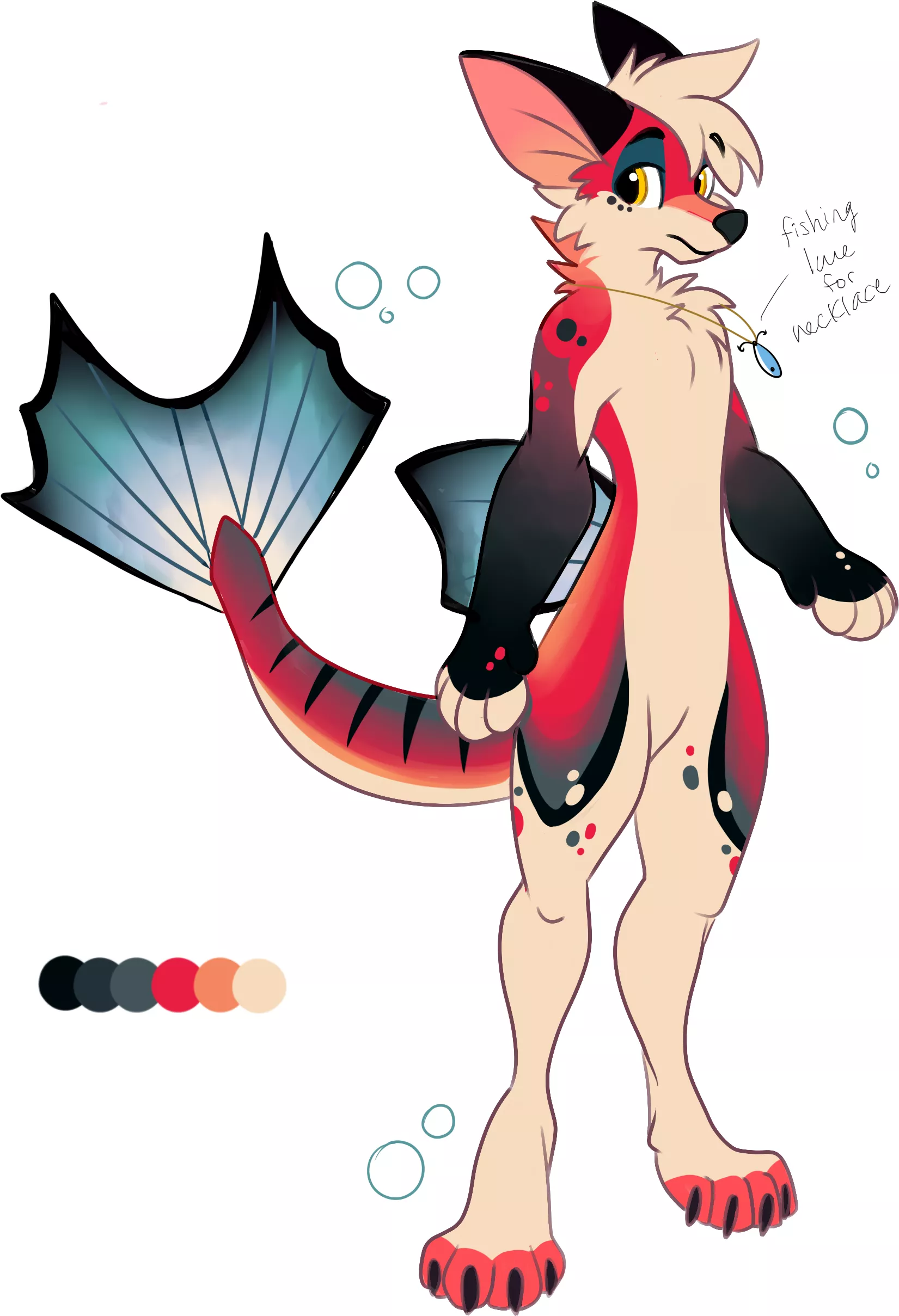 Fox Fish? Fish Fox? Adoptable (Art & Design by Me!) posted by Glittering-Amount-68