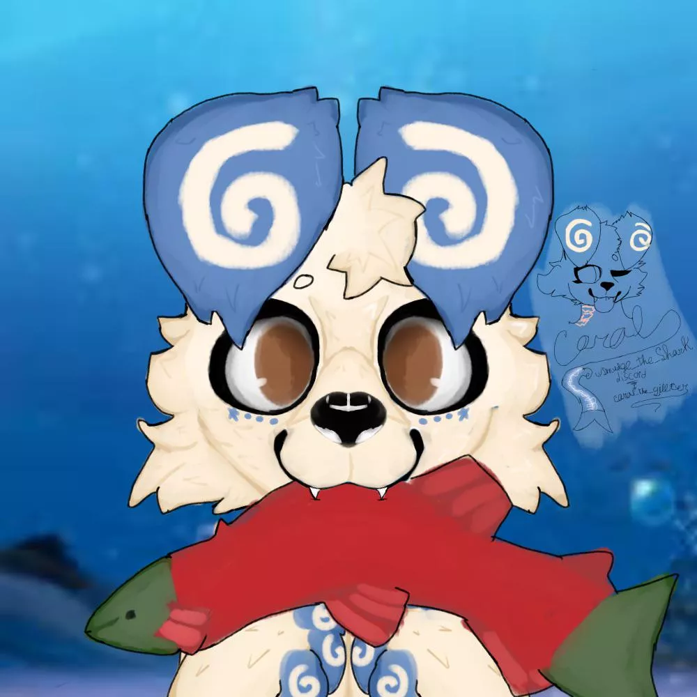 I caught a salmon!X3 posted by Smudge_the_Shark