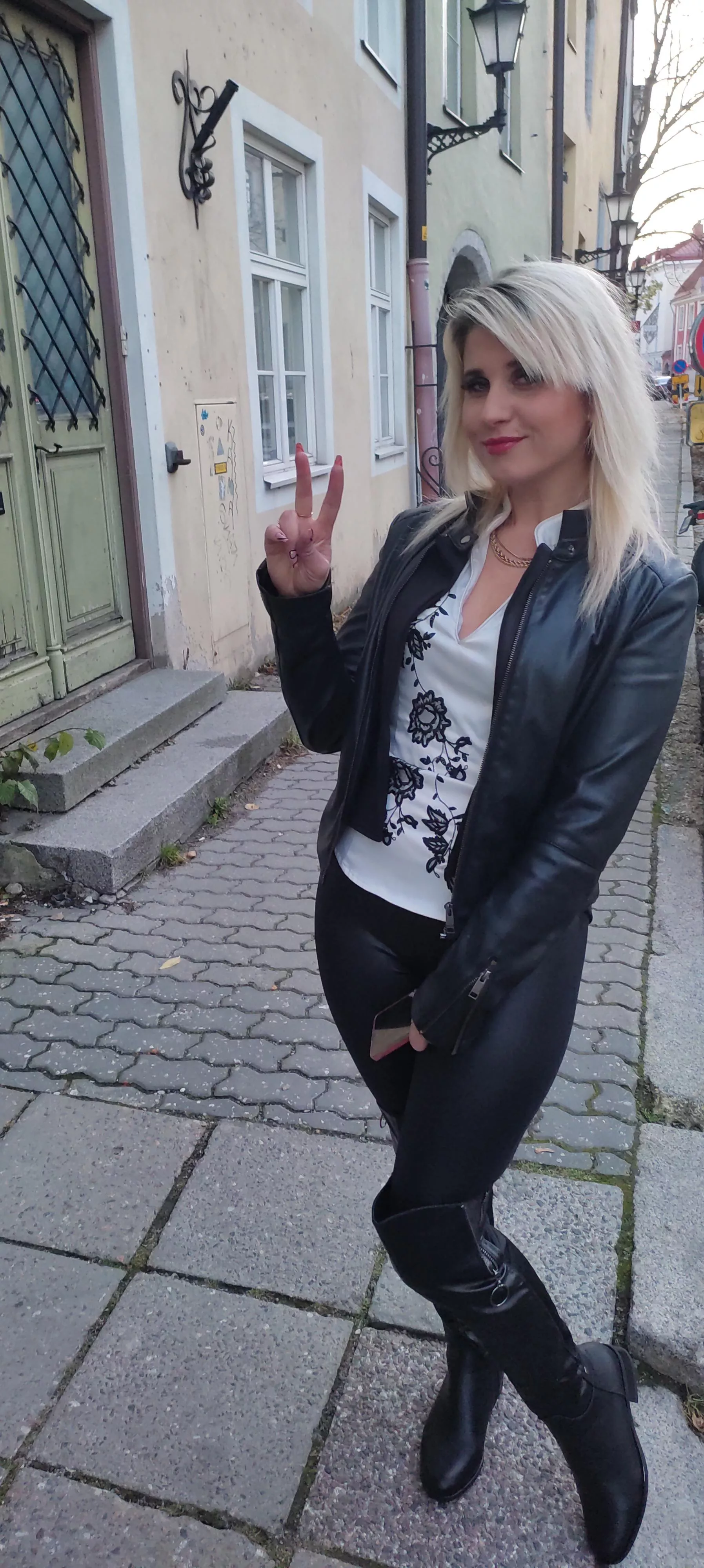 Leathergirl in street :P posted by Disastrous_Bad_5979