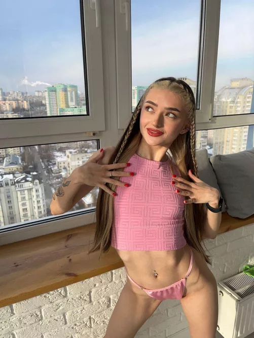 Pink panties are wet, take them off without using your hands by lavandluna