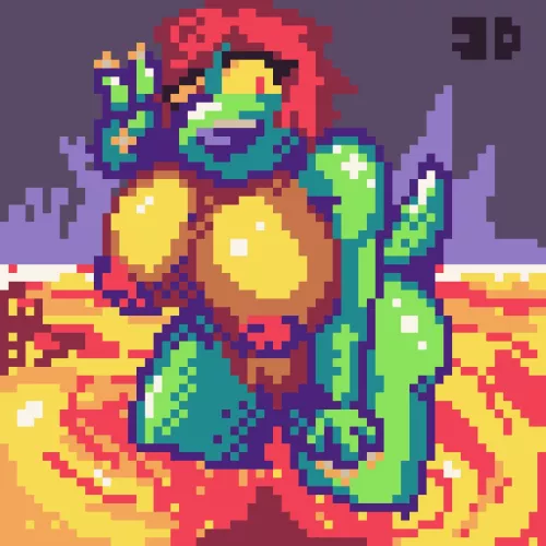 Standing in lava [f](OC) by Jimmothy_Dickerman