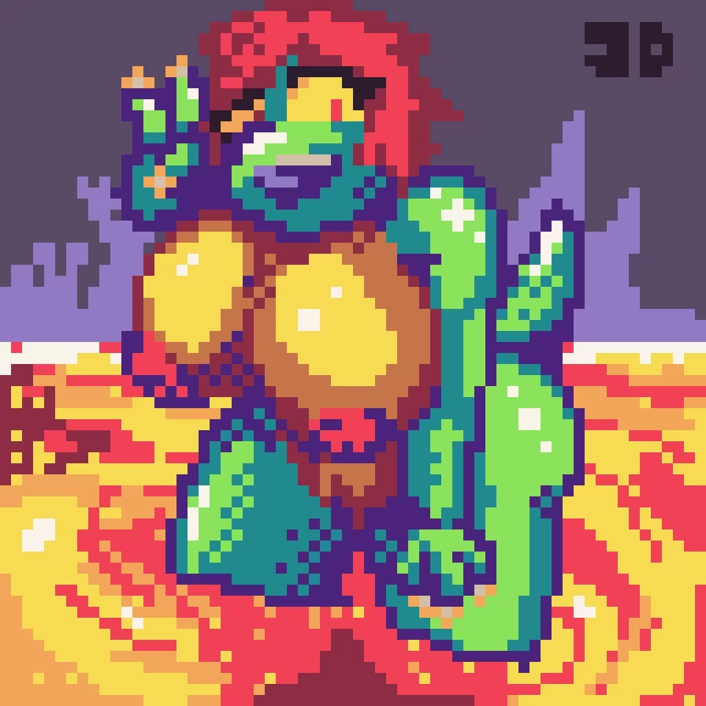 Standing in lava [f](OC) posted by Jimmothy_Dickerman