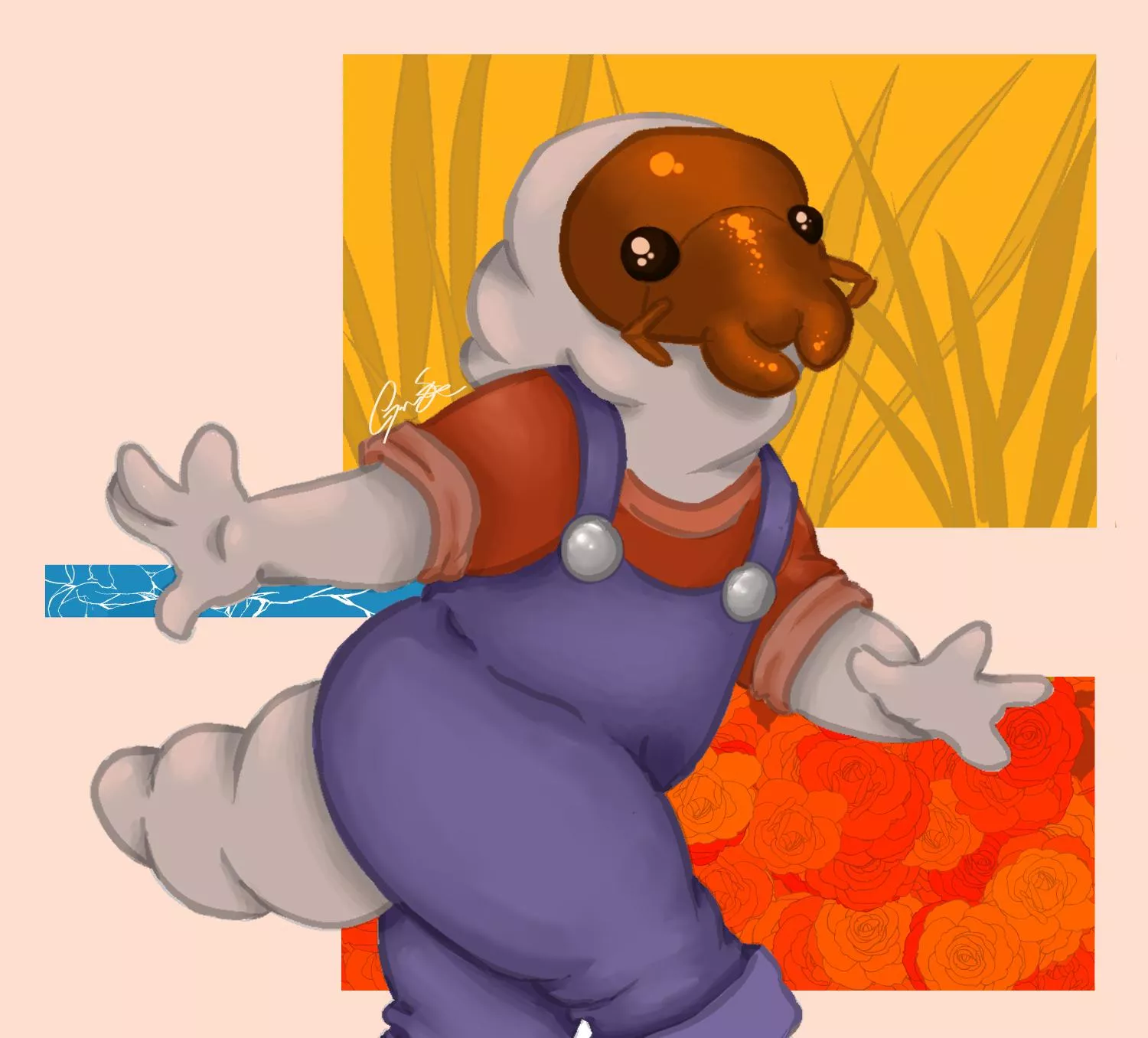 I think beetle babies(grubs) are pretty cute [art by me] posted by GoddessoftheSublime