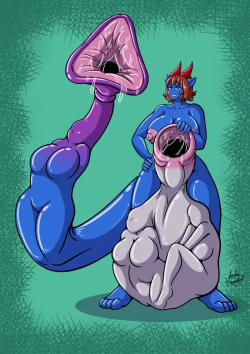 {image} Don’t Think You’ll Escape (art by Drasamichan) [Cock and Tail Vore] by FerosoItalia