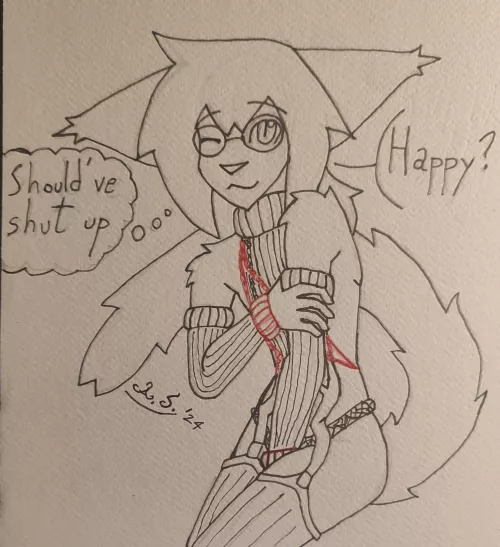 Inked my last drawing !! Thoughts ? Opinions ? (28/01/2024) by Dalek_Sath