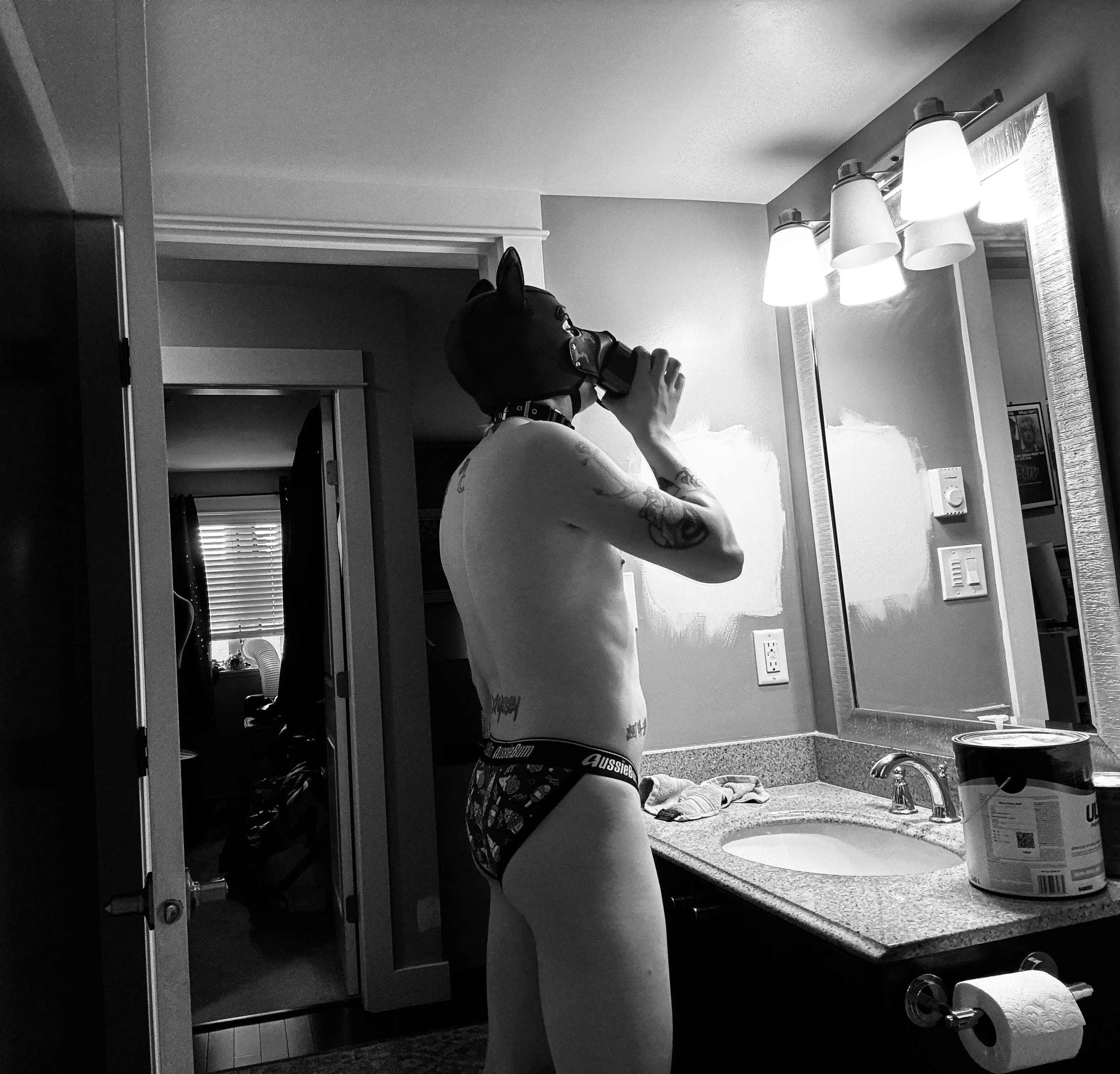 Sexy Dom Pup Drinking Coffee posted by NaveTheRave