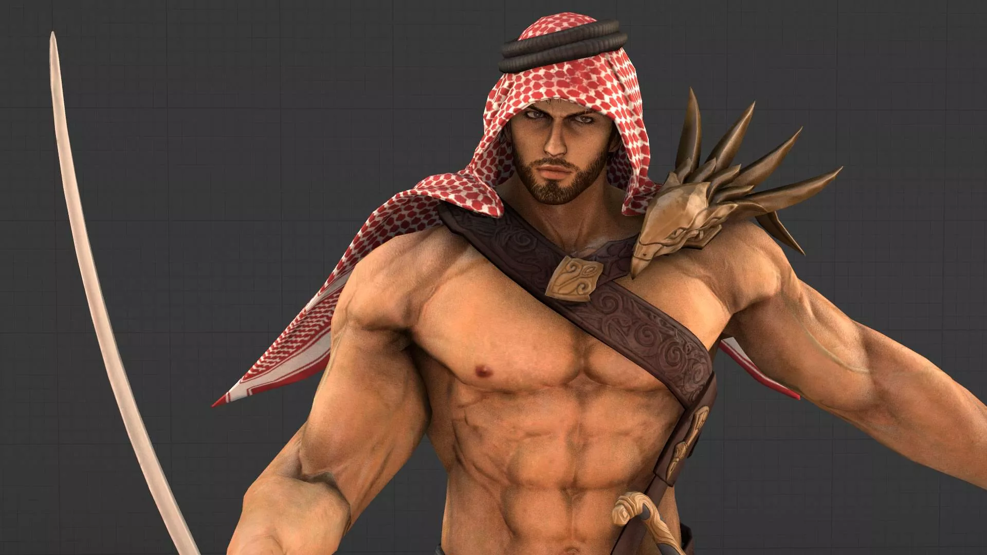 Shirtless Shaheen from Tekken posted by Igotadumbguybitch