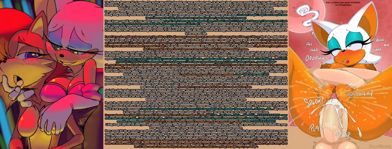 The Improvement of Mobian-Human Relationships. Part #2 [Threesome] [Human'd] [Maledom] [Creampie] [Femsub] [Commission] | Art: Sirenstudios by Zench_mart