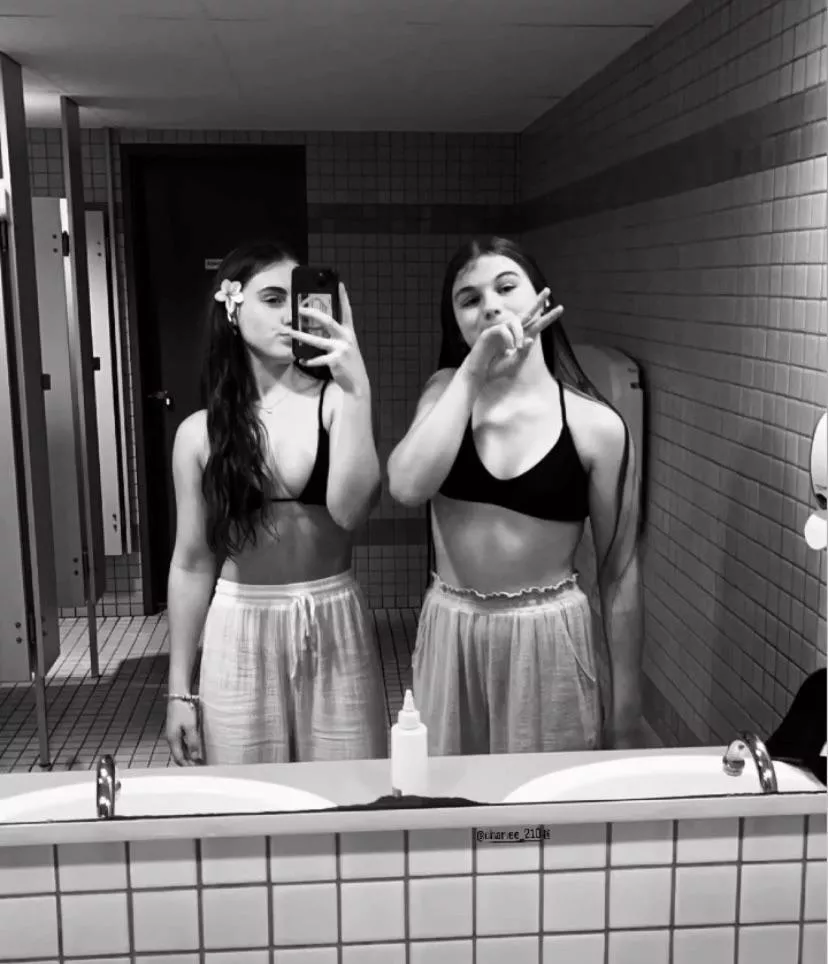 [18,18] two hotties in a restroom posted by SkankHunt_0402