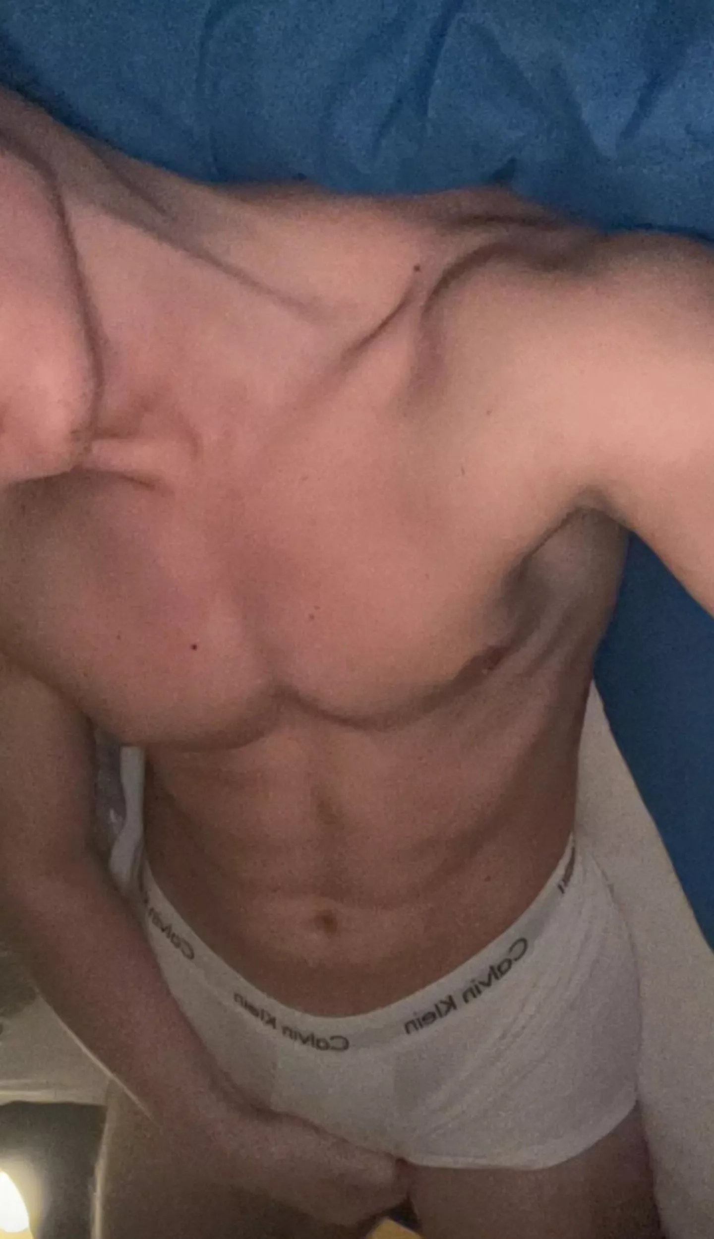24 Chilling shirtless in bed. Feel free to message me but pls show face or body posted by Batica_gym99