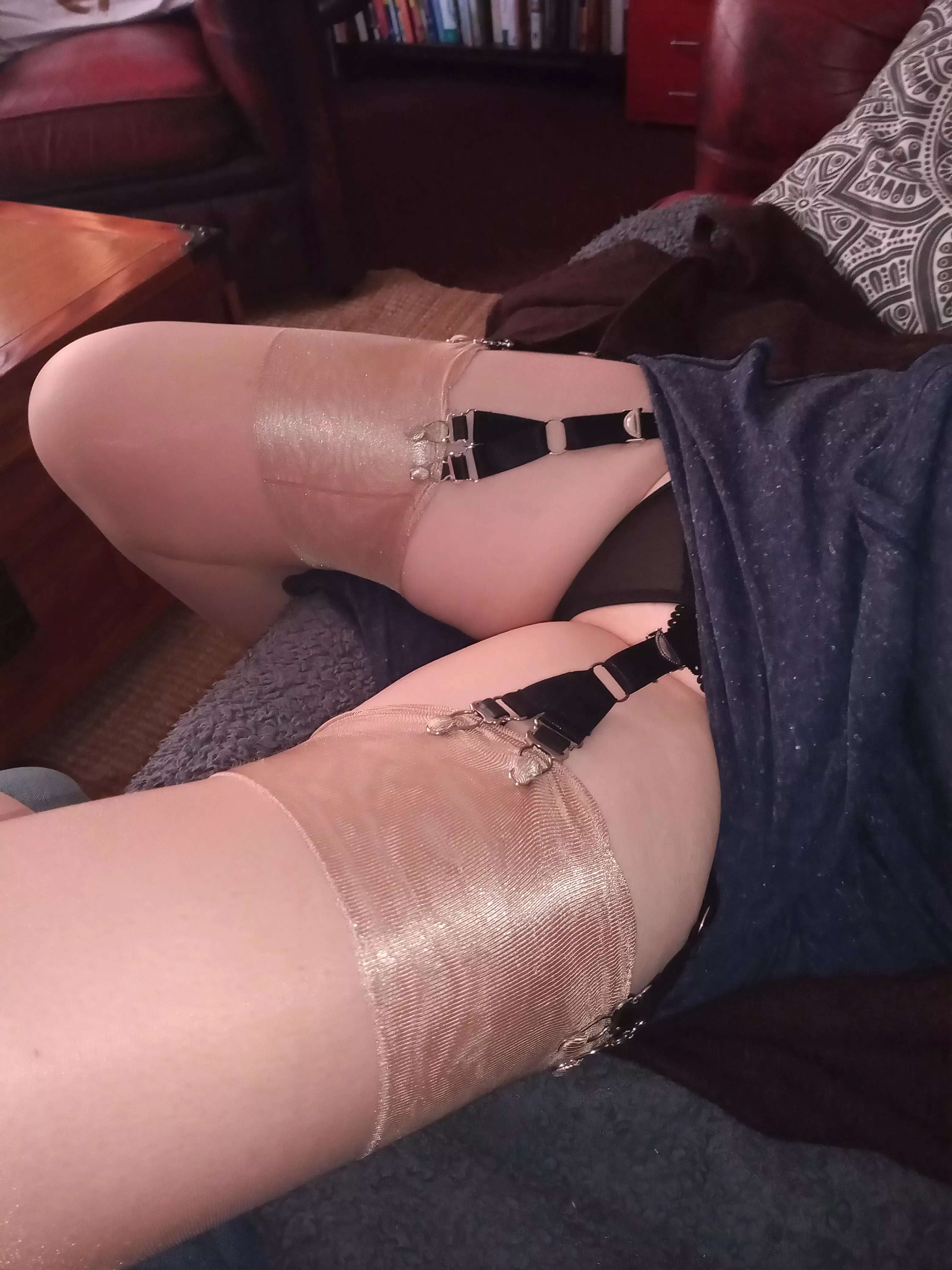 An oldie: My lunch that day, Nude nylons on her phenomenal legs. posted by hstarks001