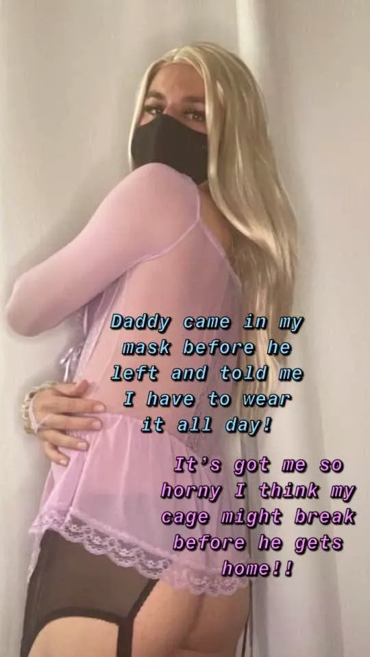 Daddy left me a treat in my mask! posted by cyndeden