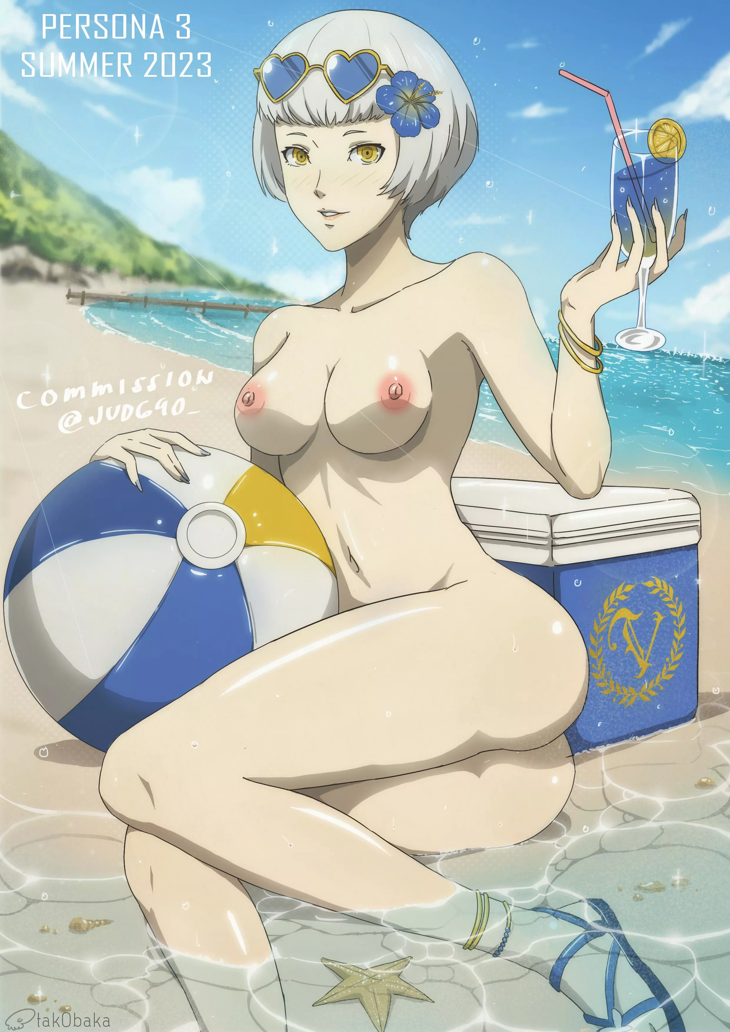 Elizabeth naked on the beach (tak0baka) posted by BloodsoakedDespair