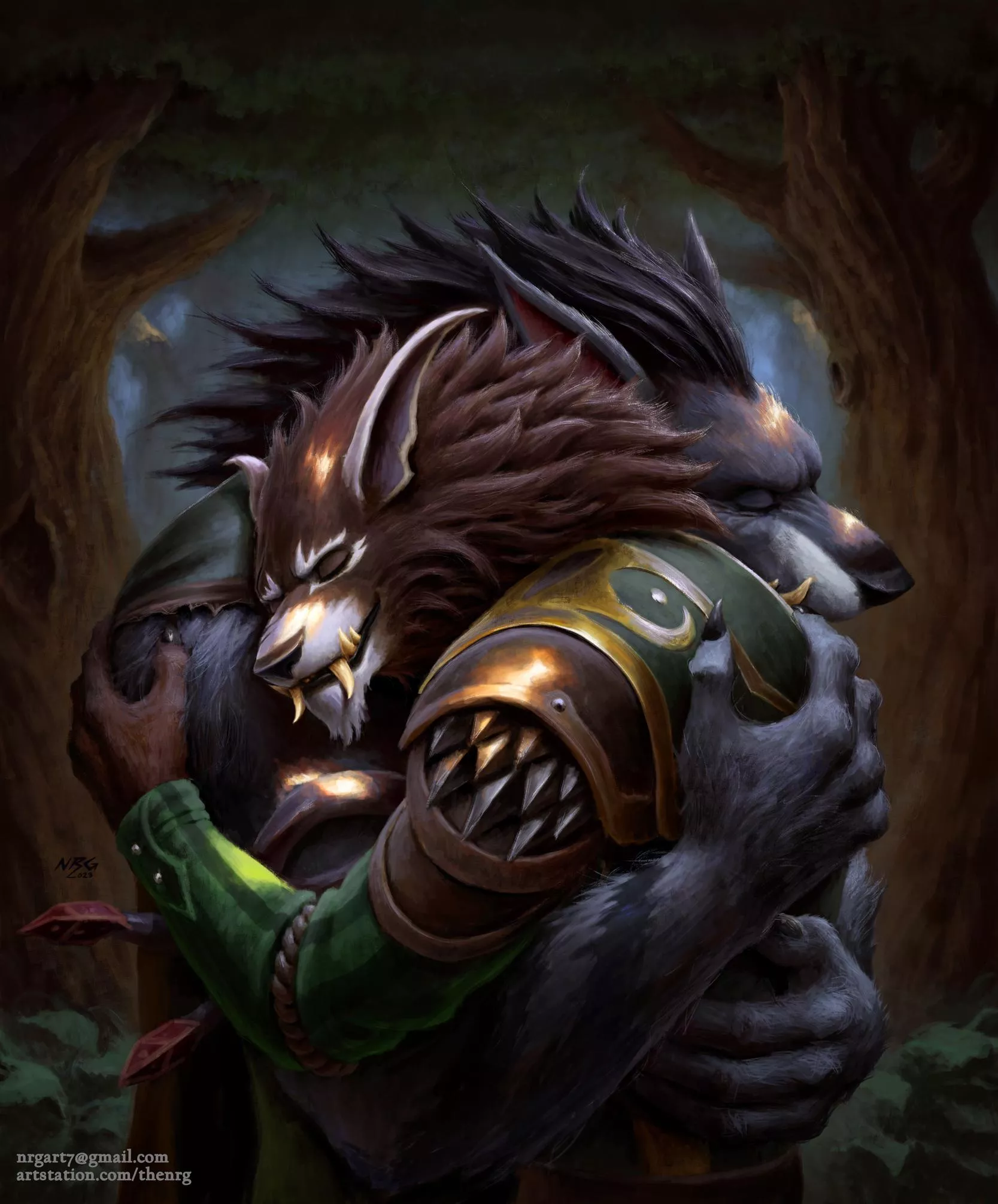 Hugging a friend (art by me) posted by The_NRG