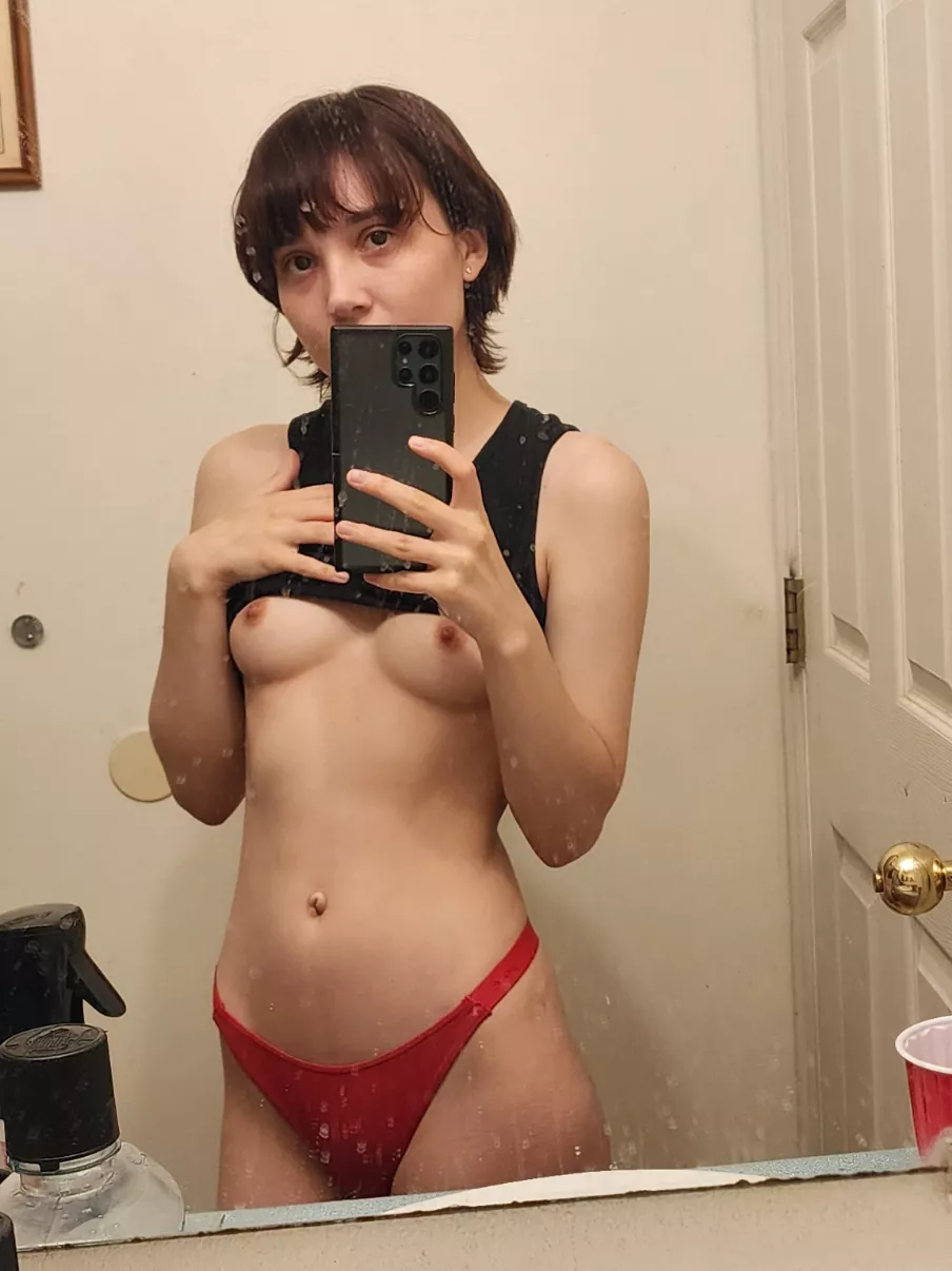 I feel cute with my titties out posted by iambatmansbff