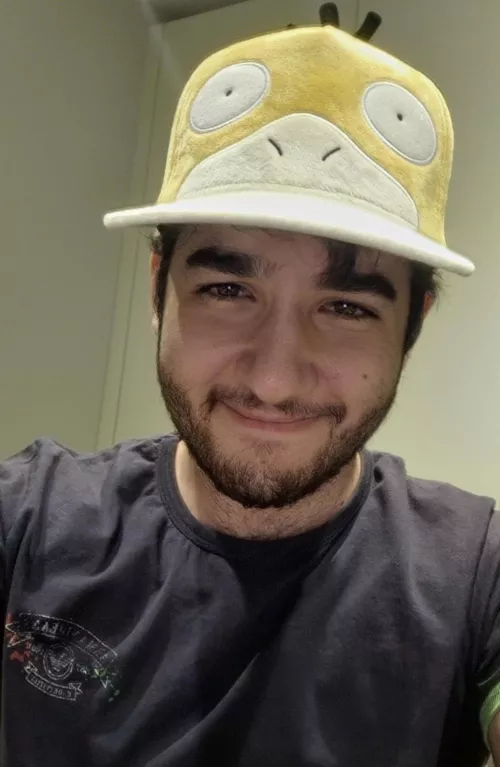 I was gifted a psyduck cap it looks so goofy lol by randomuser73822