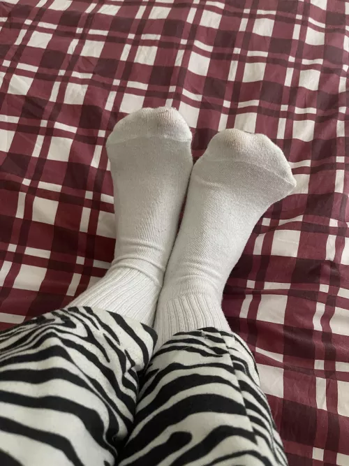 My pretty white stockings (f) by Dominika_wilde