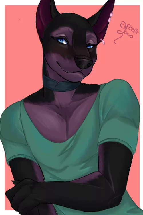 redraw of an old character (art by me) by FeelieOwO