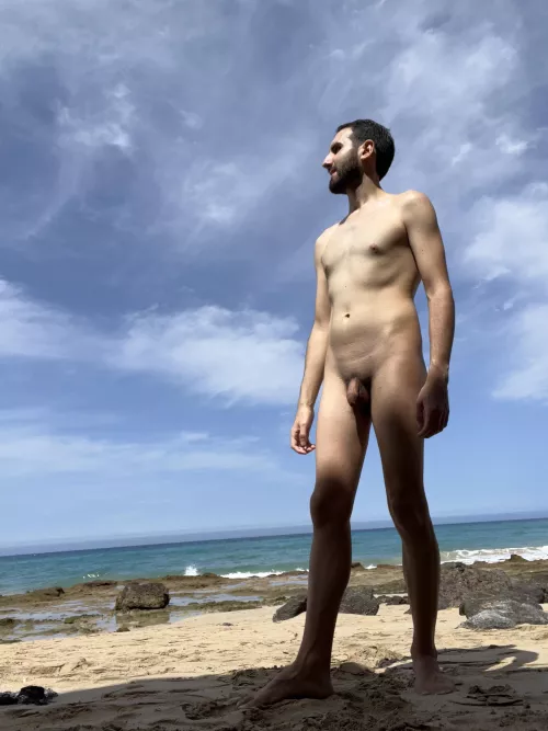 A picture of me at one of my favourite nudist beaches by hippieadventures