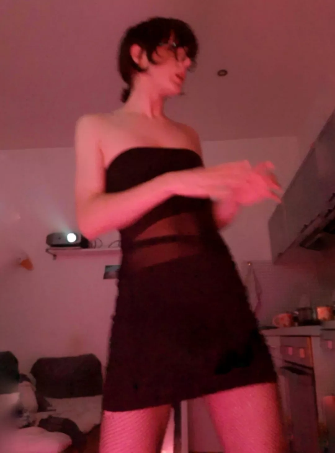 My honest reaction when my neighbor came while I was making video dressed up like this 😬 posted by jaksemate