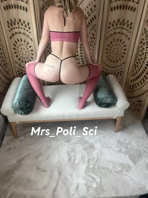 Pink froggy just hopped up on the couch by Mrs_Poli_Sci