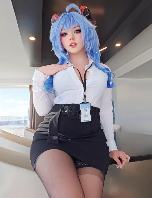 Secretary Ganyu from Genshin Impact by NebulaNeko Cosplay by NebulaNeko