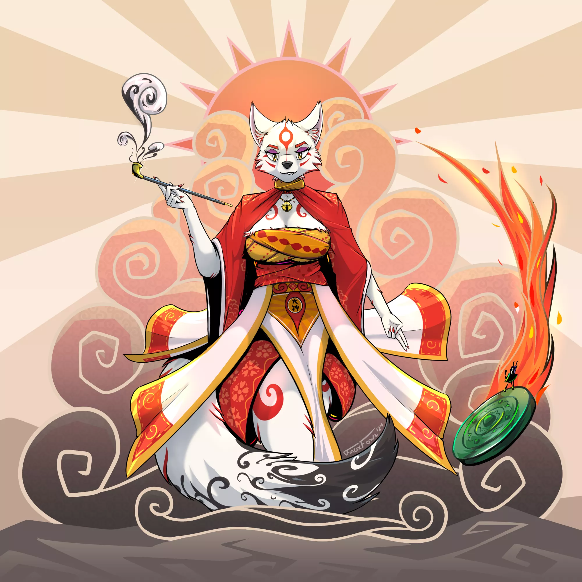 Some Okami fanart (by me) posted by FauxFowl