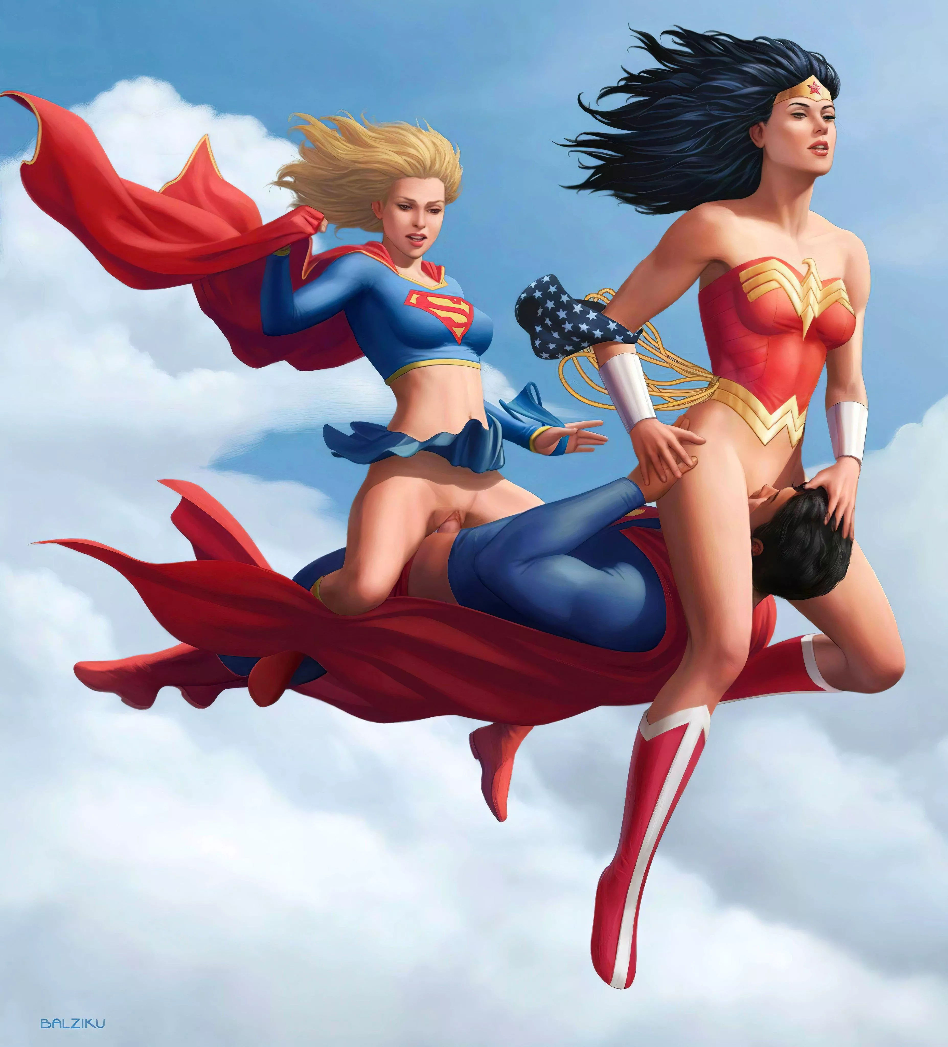 Supergirl and Wonder Woman (Balziku) [DC Comics] posted by AtrosRK