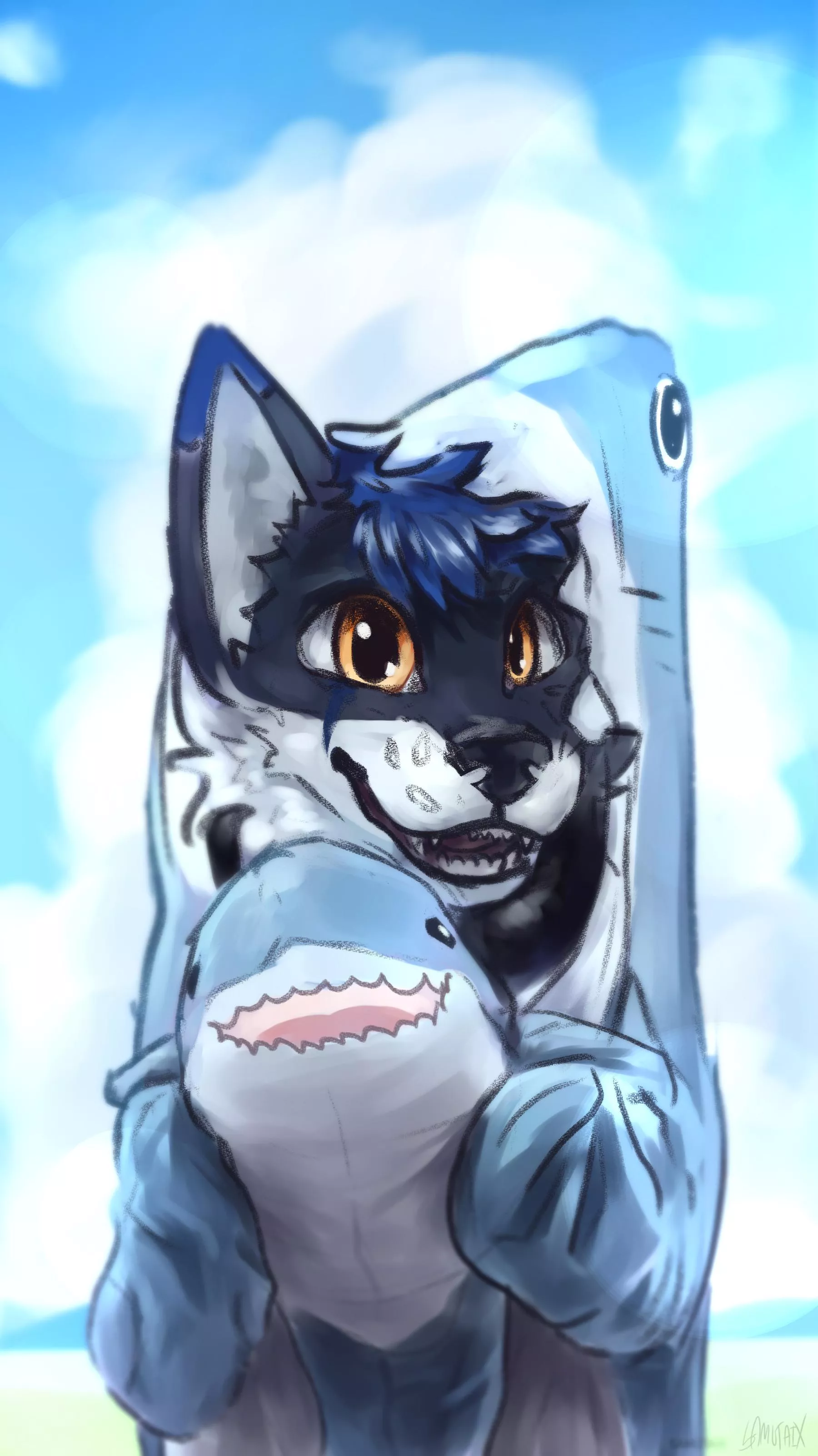 This is for you, take care. | ref pic: @vlaaacek | art by me posted by Samutai