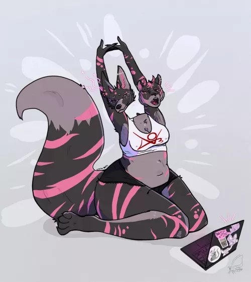 Workin hard (art by me) by Too-chaotic-to-live