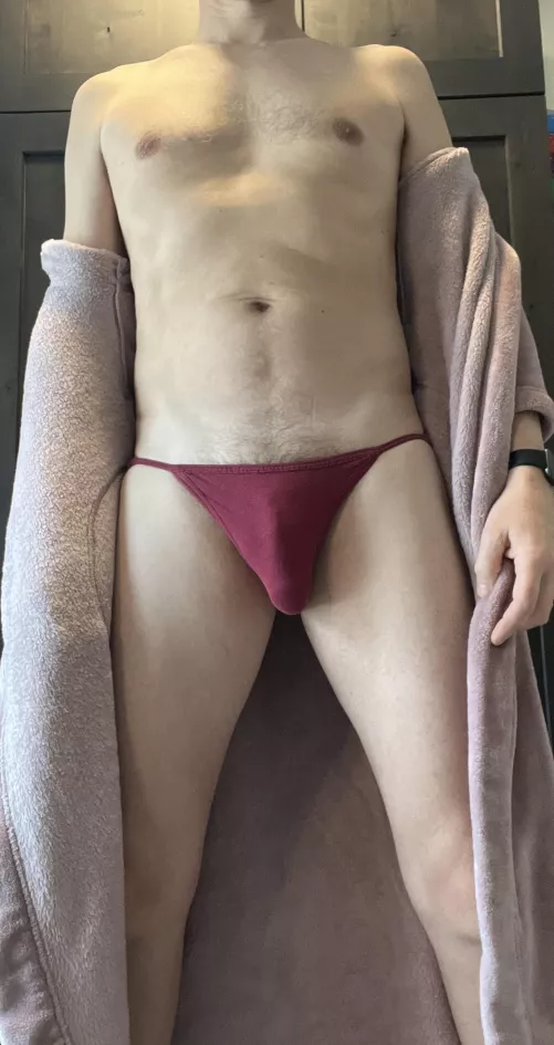 A soft robe with these bikini briefs is the best! by throwaway2473651978